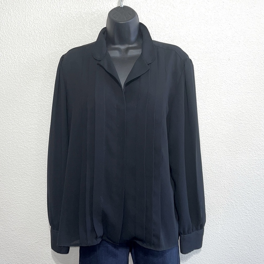 Vintage Josephine Black Blouse